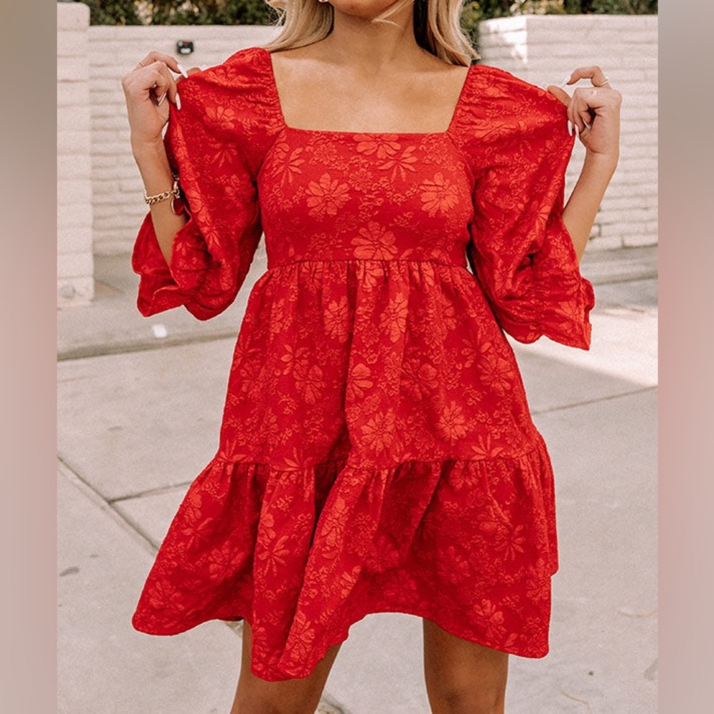 Red babydoll dress
